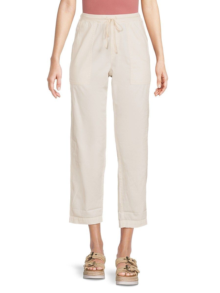 Velvet Women's Misty Cropped Drawstring Pants - Ecru Cream - Size M | Saks Fifth Avenue OFF 5TH