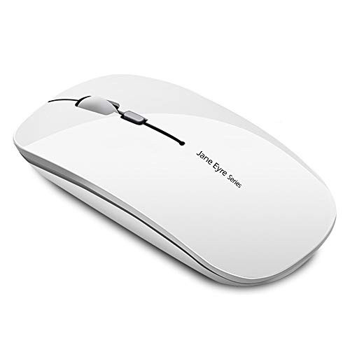 Uciefy Q5 Slim Rechargeable Wireless Mouse, 2.4G Portable Optical Silent Ultra Thin Wireless Computer Mouse with USB Receiver and Type C Adapter, Compatible with PC, Laptop, Notebook, Desktop White | Amazon (US)