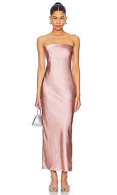 MORE TO COME Emma Strapless Maxi Dress in Blush from Revolve.com | Revolve Clothing (Global)