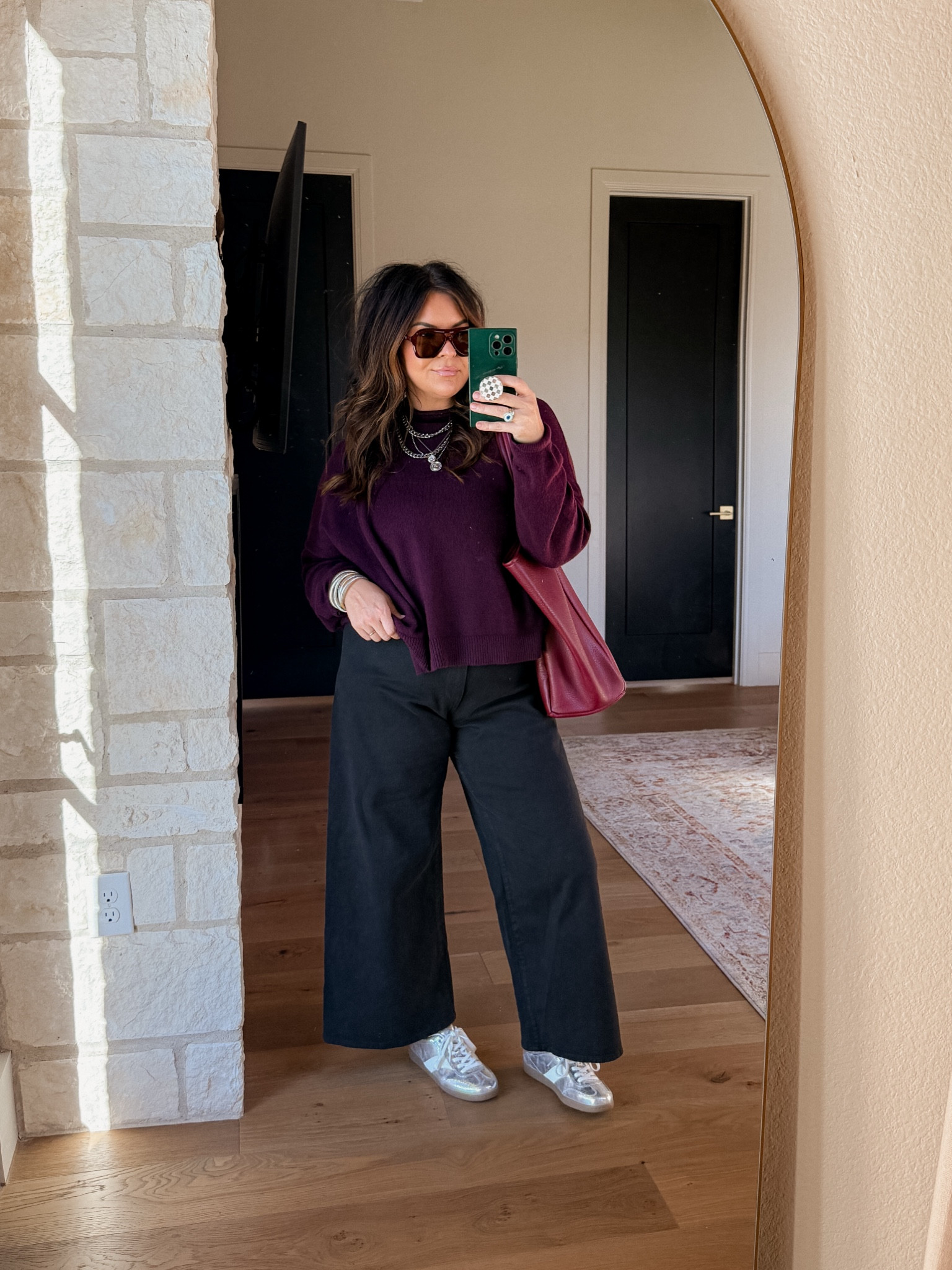 The cutest freaking outfit and I feel some comfortable!!!
Sweater: XXL (I sized up for a slouchy fit)
Wide leg denim: 14 (TTS, with stretch so you could size down)
Shoes: TTS


#LTKFindsUnder50 #LTKMidsize #LTKStyleTip