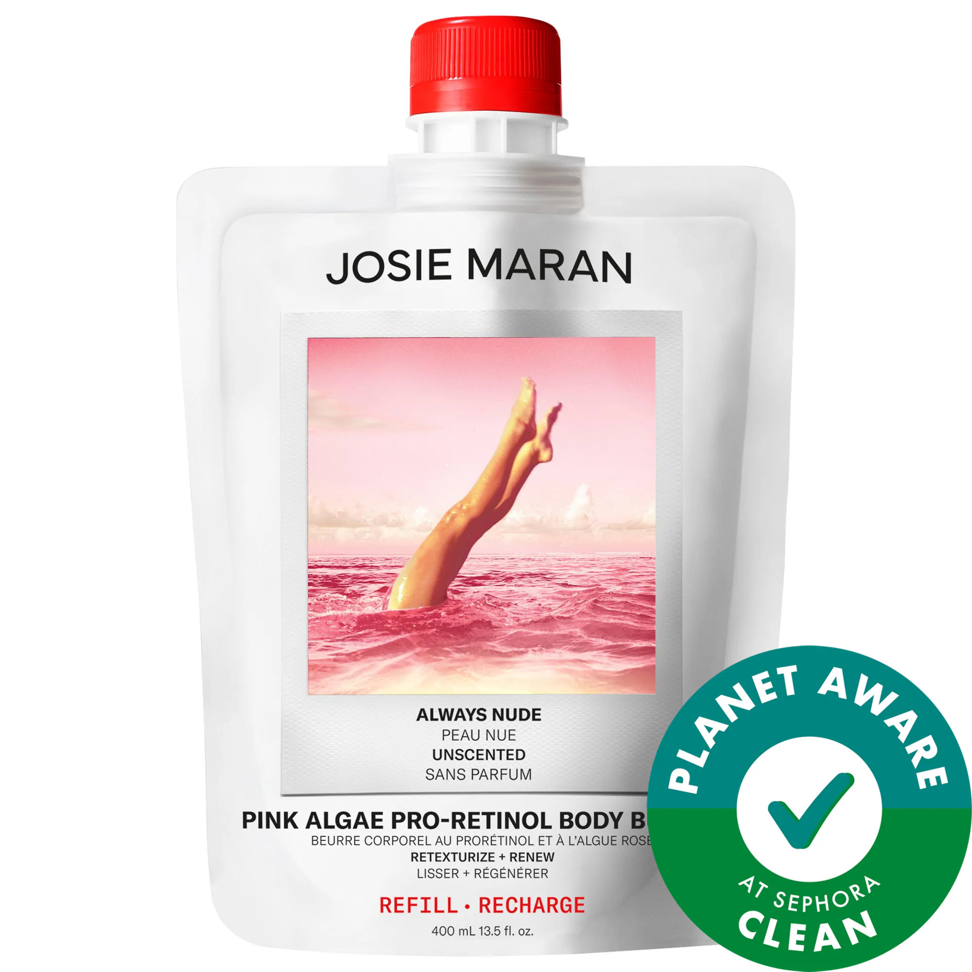JOSIE MARAN Pink Algae Pro-Retinol Body Butter for Anti-Aging and KP 13.5 fl. oz./400 mL | Sephora (CA)