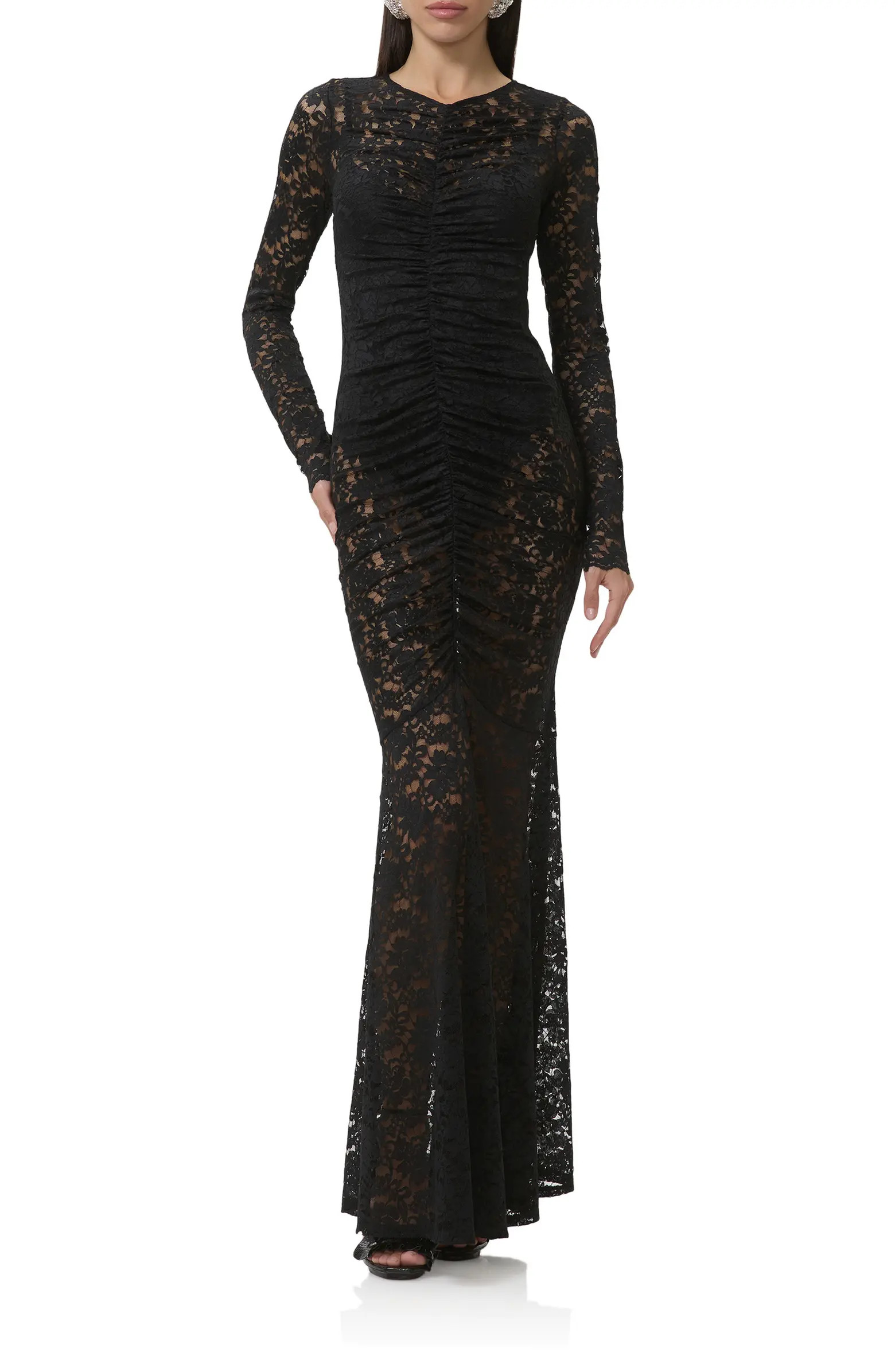 AFRM Jenima Long Sleeve Lace Mermaid Gown | Nordstrom | Nordstrom