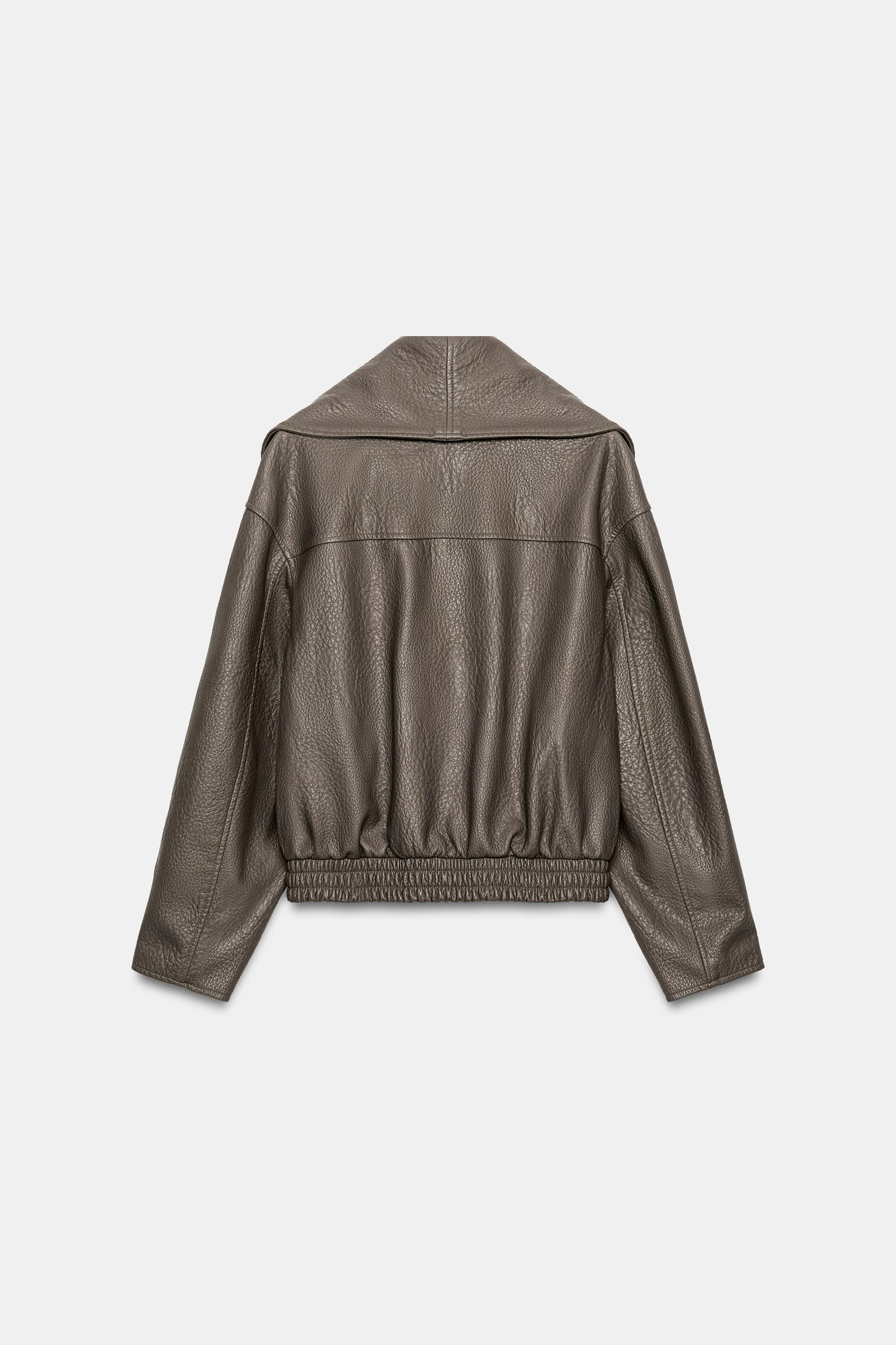 ZW COLLECTION LEATHER EFFECT DOUBLE-BREASTED JACKET | Zara AU