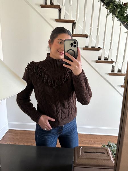 Fringe Sweater - brown sweater - fall fashion - holiday looks - sweater outfit 

#LTKstyletip #LTKSeasonal #LTKHoliday
