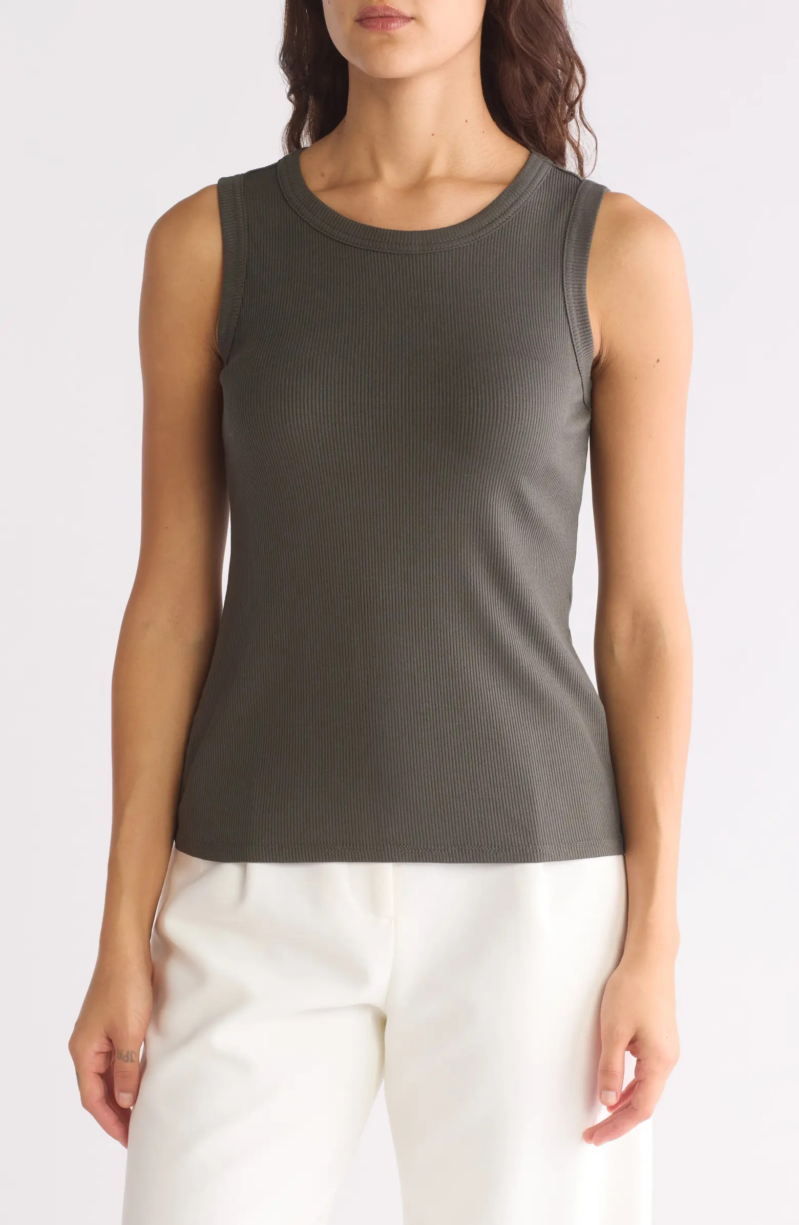 Halogen® Fitted Ribbed Tank Top | Nordstromrack | Nordstrom Rack