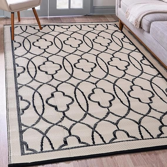 Reversible Mats - Outdoor Rugs 5'x8' for Patios Clearance, Plastic Straw Rugs Waterproof, Portabl... | Amazon (US)