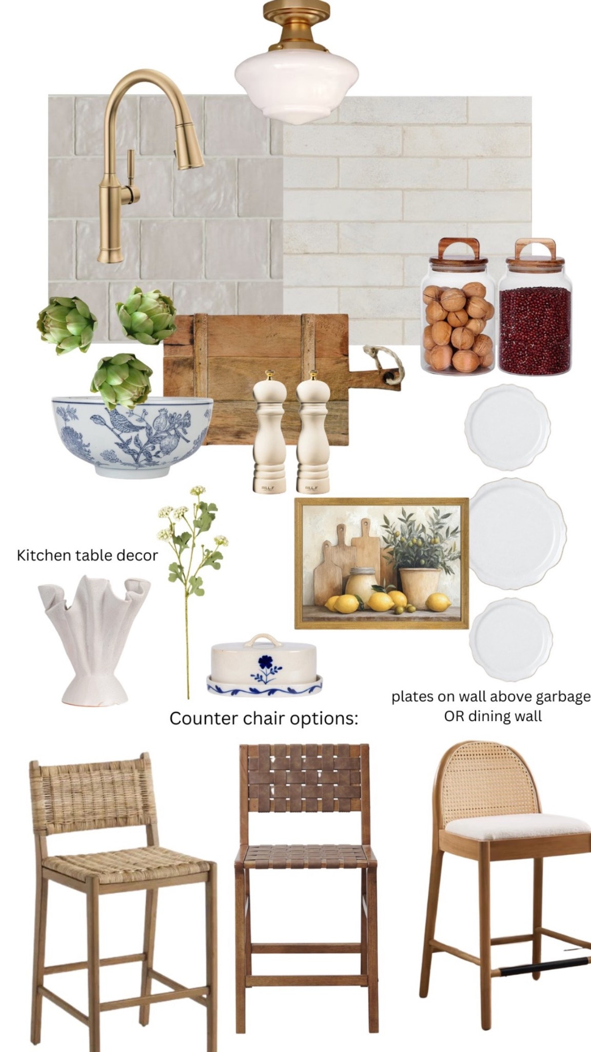 Oak kitchen accents 