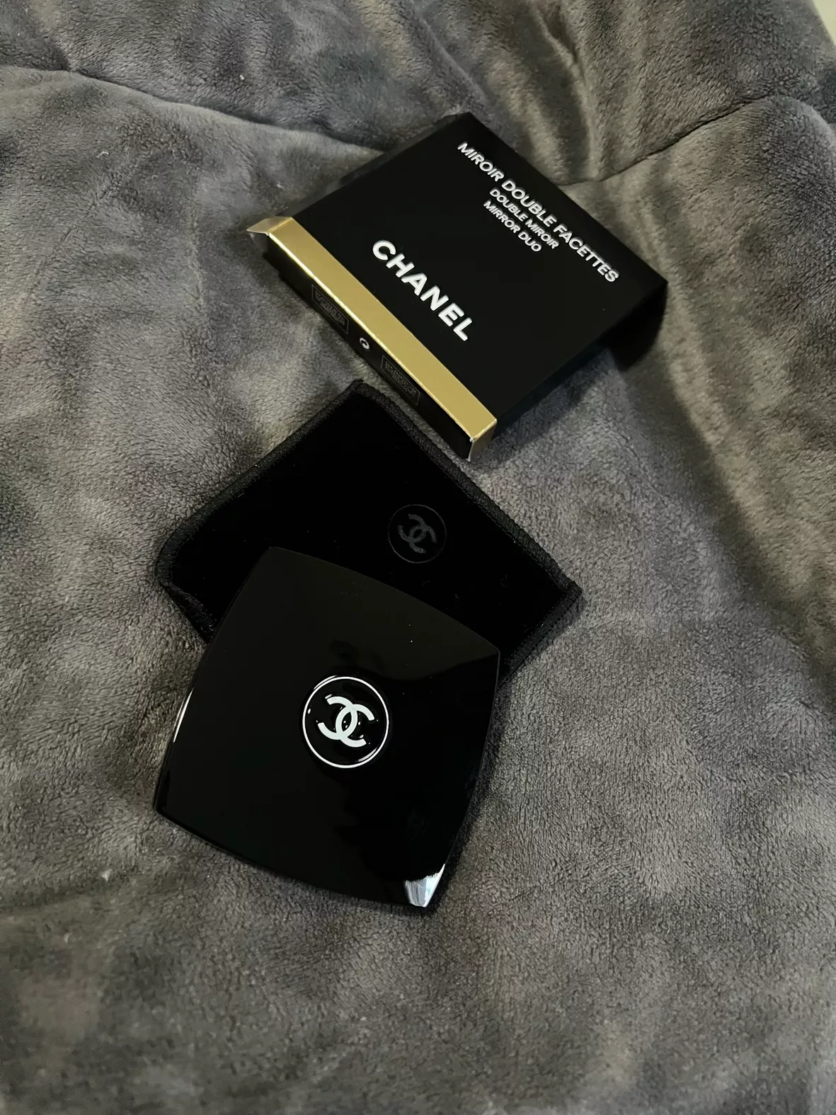 chanel double compact mirror