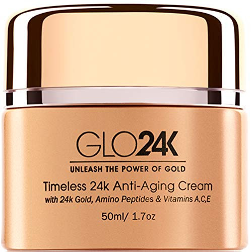 GLO24K Timeless Anti-Aging Cream with 24k Gold, Potent Peptides, and Vitamins A,C,E and Retinol | Amazon (US)