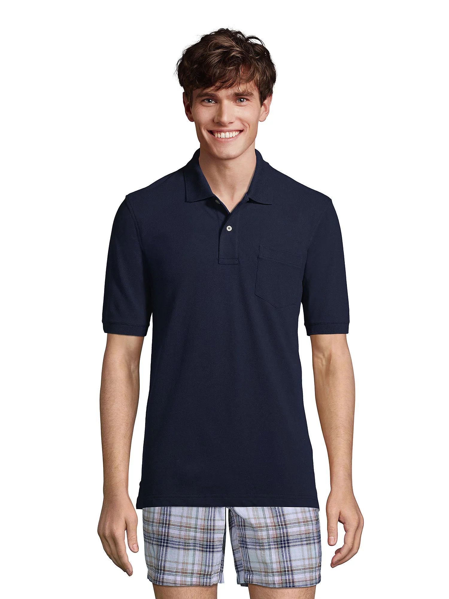 Lands' End Men's Short Sleeve Comfort-First Mesh Polo Shirt With Pocket | Walmart (US)