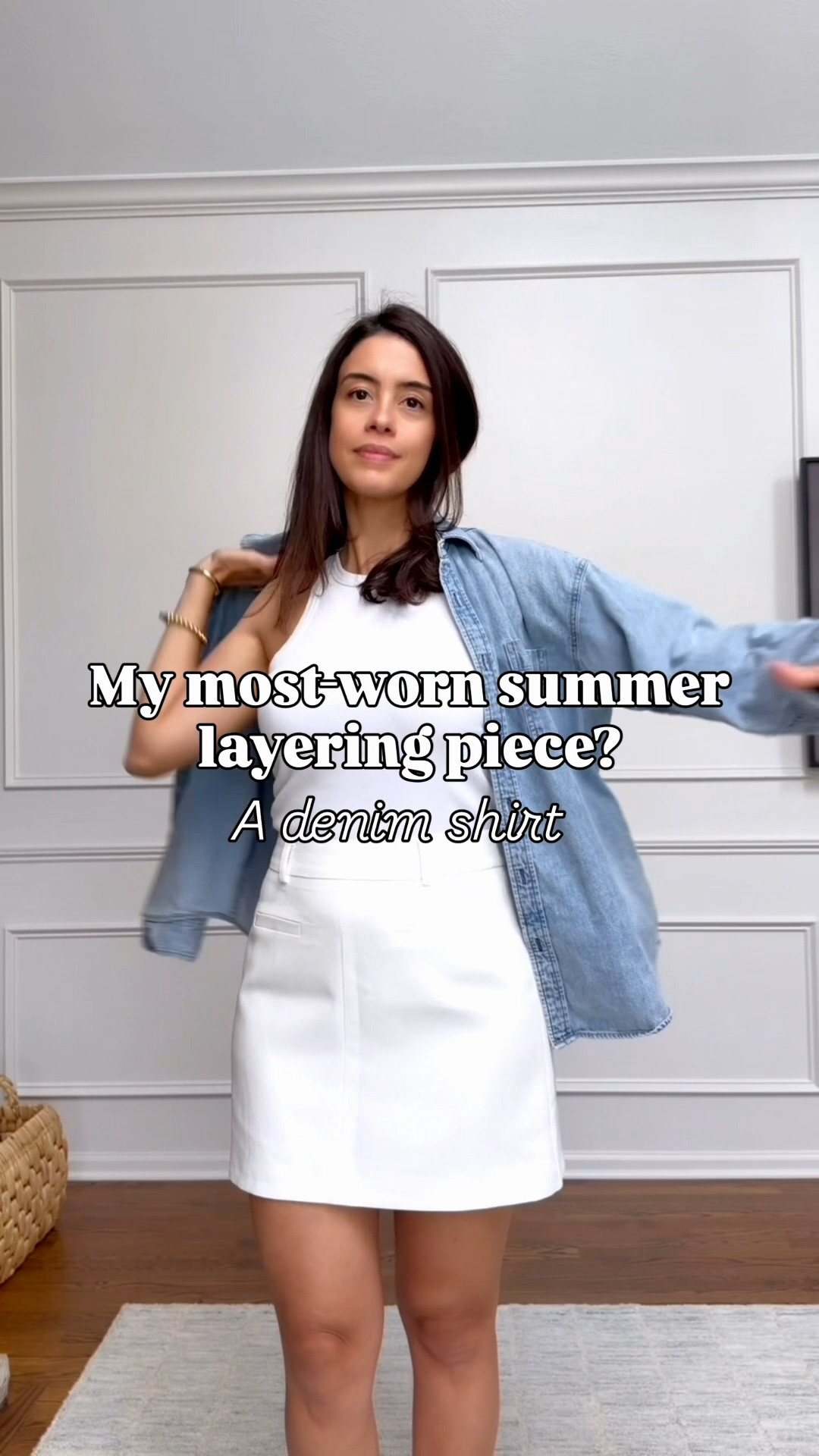 The denim shirt to wear now and into fall. 🤍

Lightweight, perfectly oversized, and easy to style with everything from shorts to dresses. It's one of those timeless staples you'll wear now and straight into fall.
Wearing a size XS - it has an oversized fit so I sized down.
#LTKStyle #DenimShirt #ClosetStaples #CapsuleWardrobe #SummerStyle #FallTransition #EverydayStyle #CasualChic

#LTKootd #LTKgrwm #LTKSeasonal