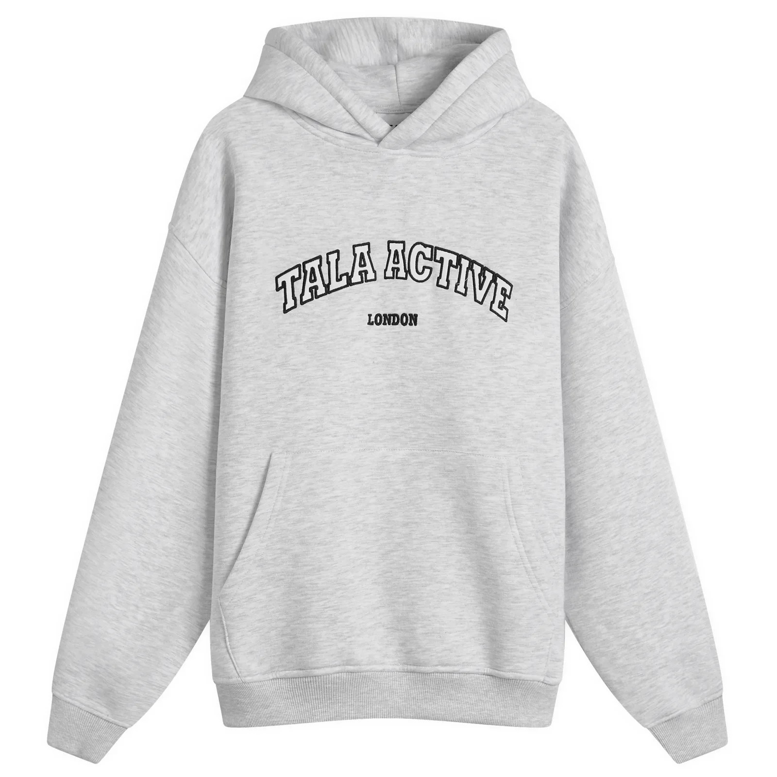 TALA Women's Oversized Active Logo Hooded Sweatshirt Grey Marl | END. Clothing
