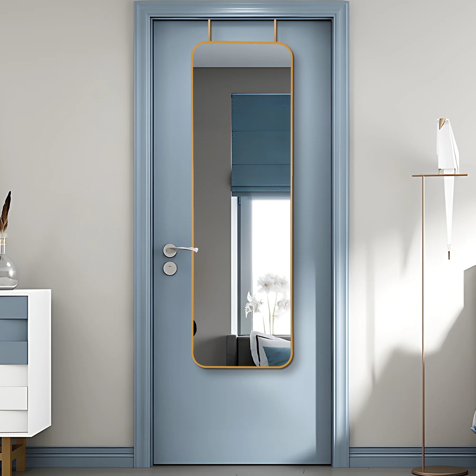 Gold 47"x14" Over The Door mirror | Walmart (US)