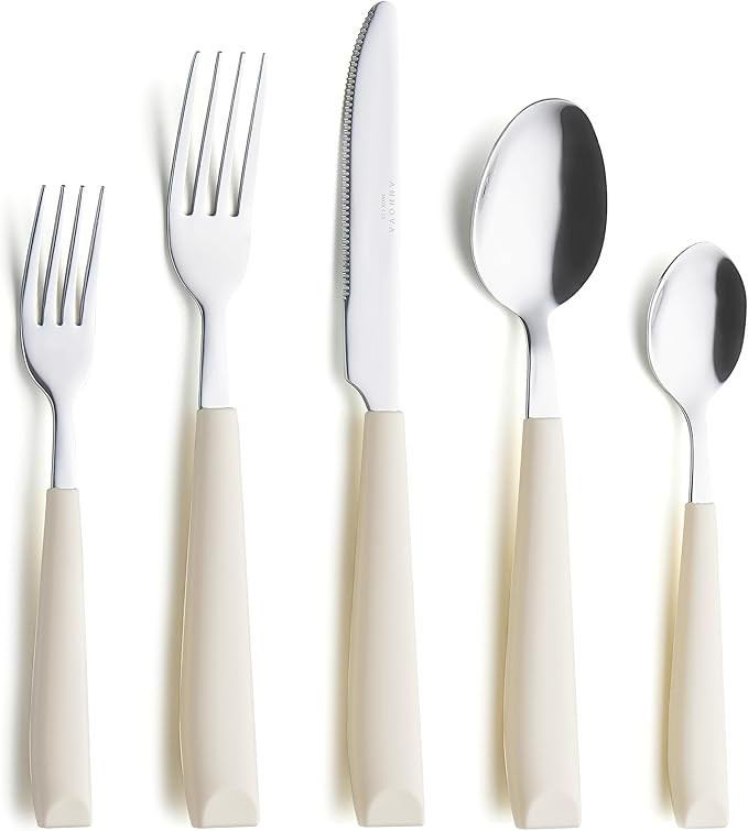 ANNOVA Silverware Set Stainless Steel Colorful Handle Tableware Kitchen Flatware Set Utensils, In... | Amazon (US)