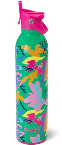 Swig Life 26oz Insulated Water Bottle, Travel Water Bottle with Straw and Lid, Cup Holder Friendly, Stainless Steel with Lid (Paradise) | Amazon (US)