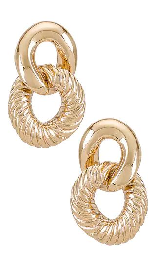 8 Other Reasons Double Deluxe Earring in Metallic Gold. | Revolve Clothing (Global)