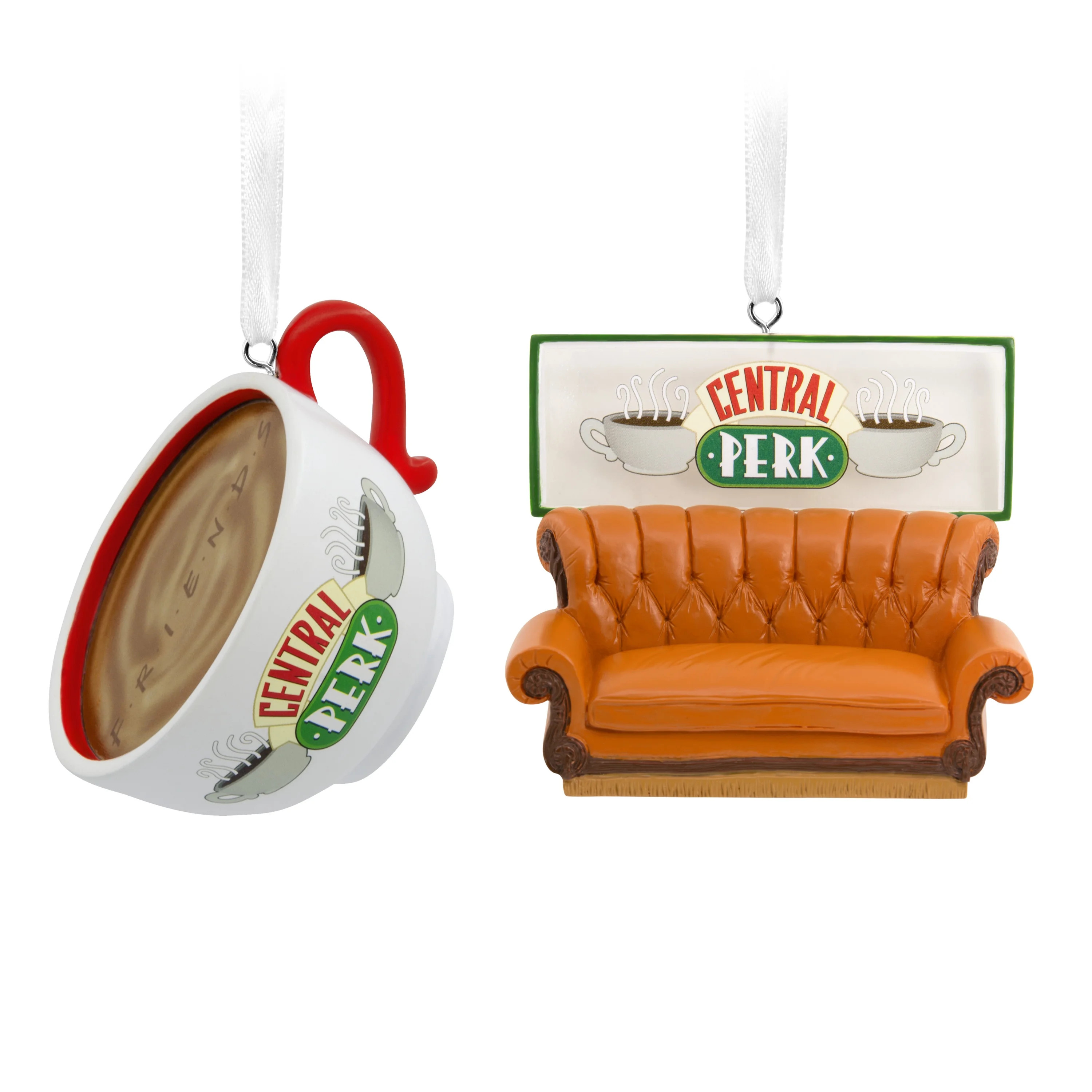 Hallmark Ornaments (Friends Central Perk Cafe Coffee Cup and Couch), Set of 2 | Walmart (US)
