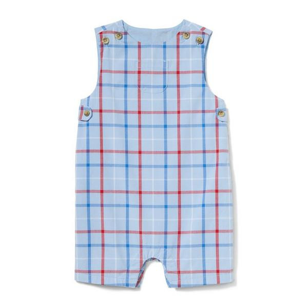 Baby Plaid Poplin Shortall | Janie and Jack