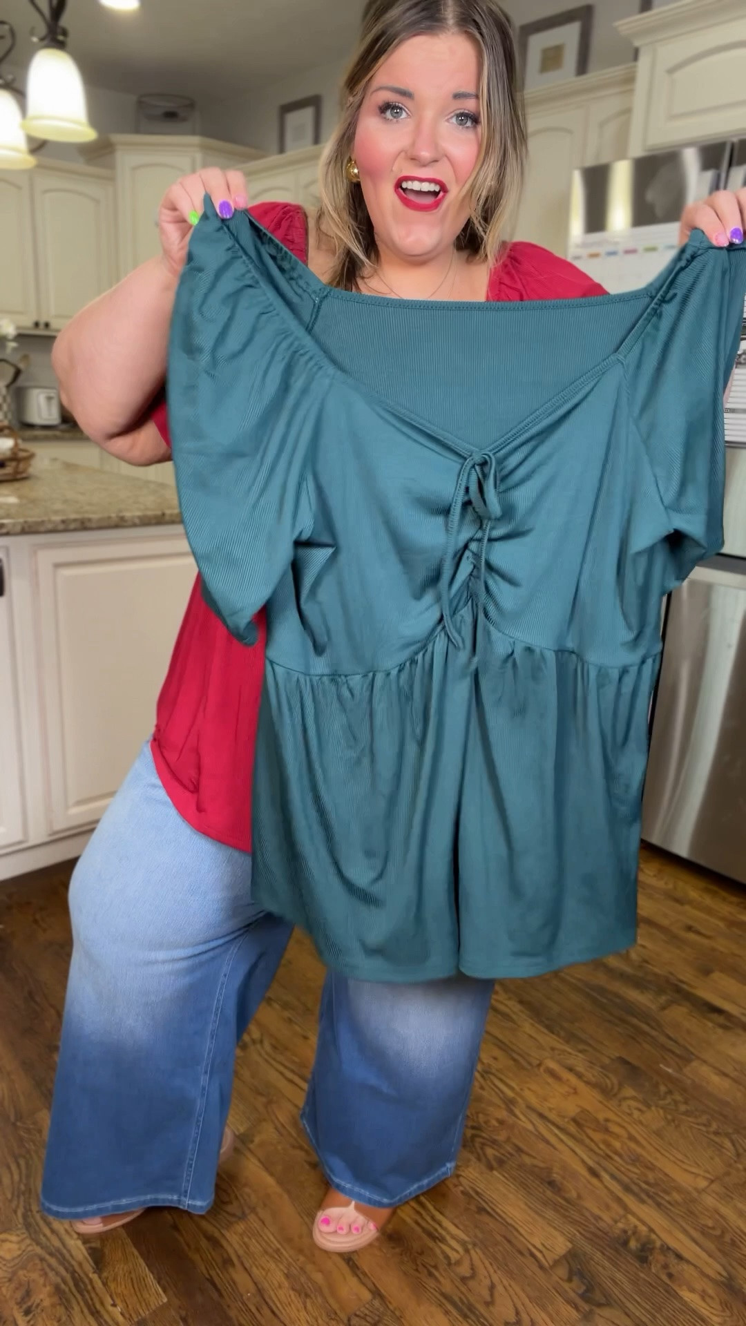 This plus size top is nice and flowy - no cling! It makes outfits easy and elevated.

#LTKPlusSize