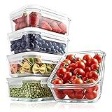 Superior Glass Food Storage Containers - 10 Piece Stackable Glass Meal-prep Containers -Newly Innova | Amazon (US)