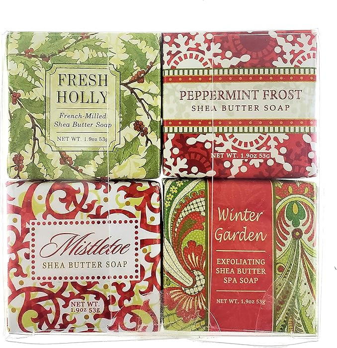 Greenwich Bay Trading Christmas Holiday Soap Sampler - Gift Boxed Set of 4 Assorted Scents | Amazon (US)