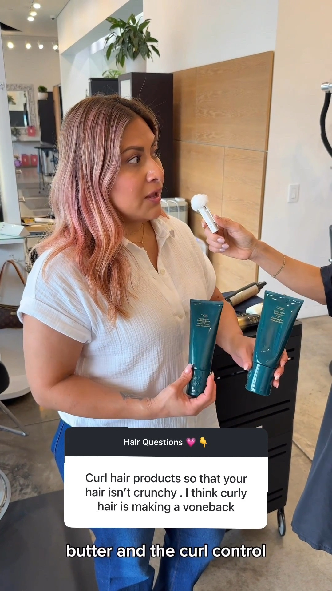 My hairstylist Gracie (@beautylovegrace) answered some questions about hair and gave us her recommendations. Question: Curl hair products so that your hair isn't crunchy? I think curly hair is making a comeback. 

#LTKBeauty #LTKOver40