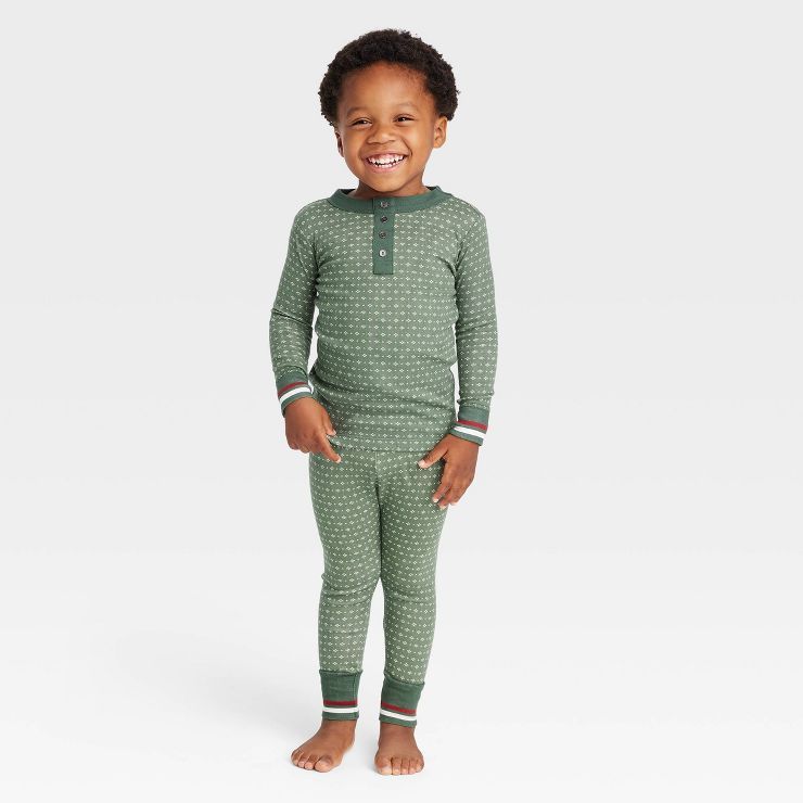 Toddler Allover Fleck 2pc Pajama Set - Hearth & Hand™ with Magnolia Green | Target