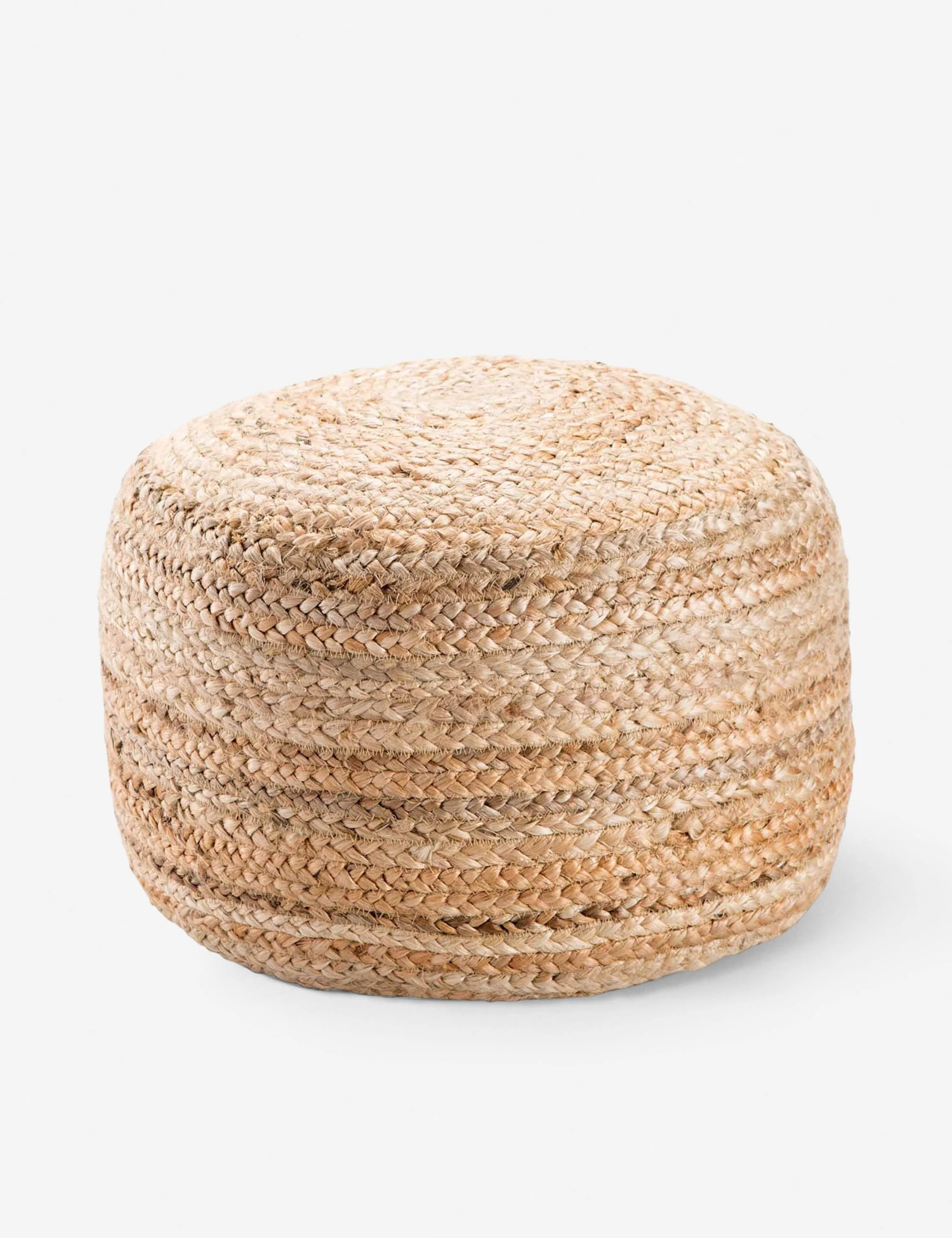 Patan Round Pouf, Natural | Lulu and Georgia 