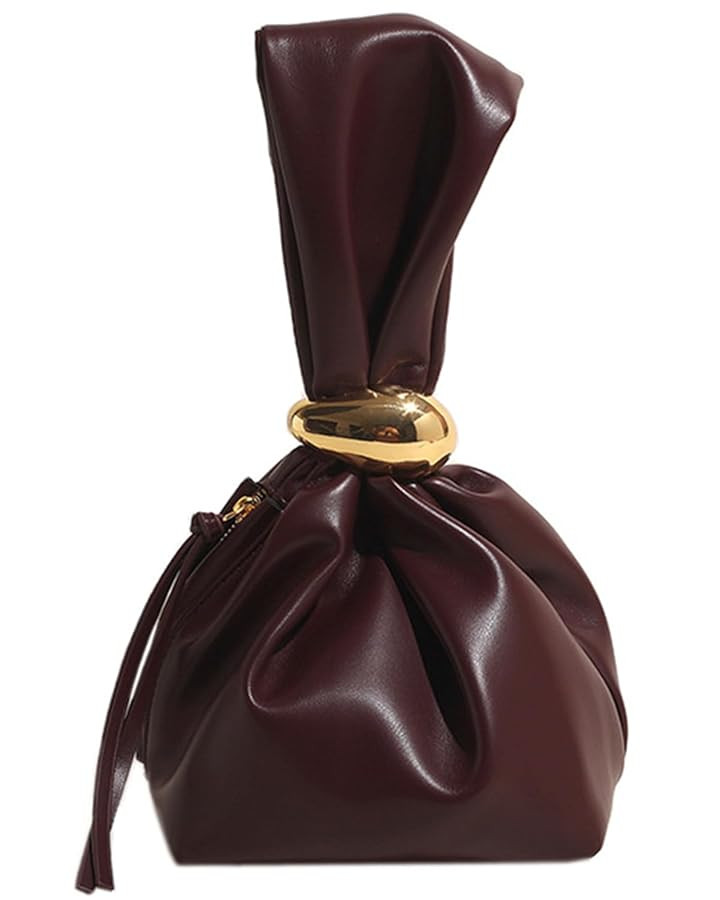 Burgundy Wristlet Purse for Women Lightweight PU Leather Small Handbag Wristlet Pouch Bag for Dai... | Amazon (US)