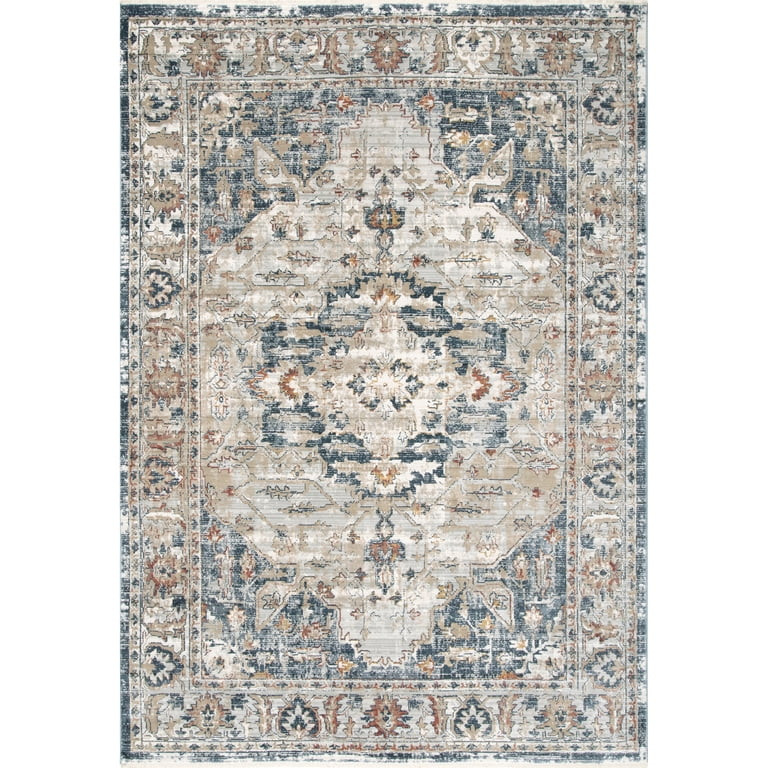 nuLOOM Kara Vintage Area Rug, 8' x 10', Gray | Walmart (US)