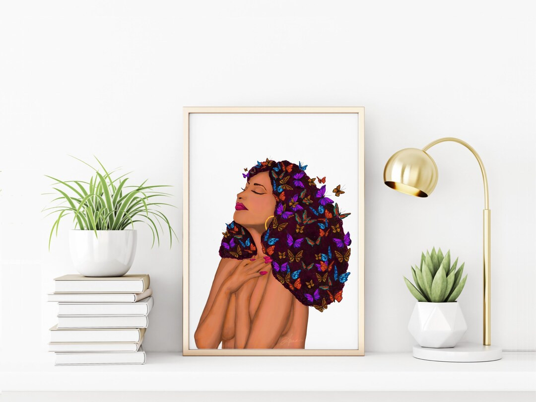Grateful Heart  Art Print  Women of Color With Butterflies - Etsy | Etsy (US)