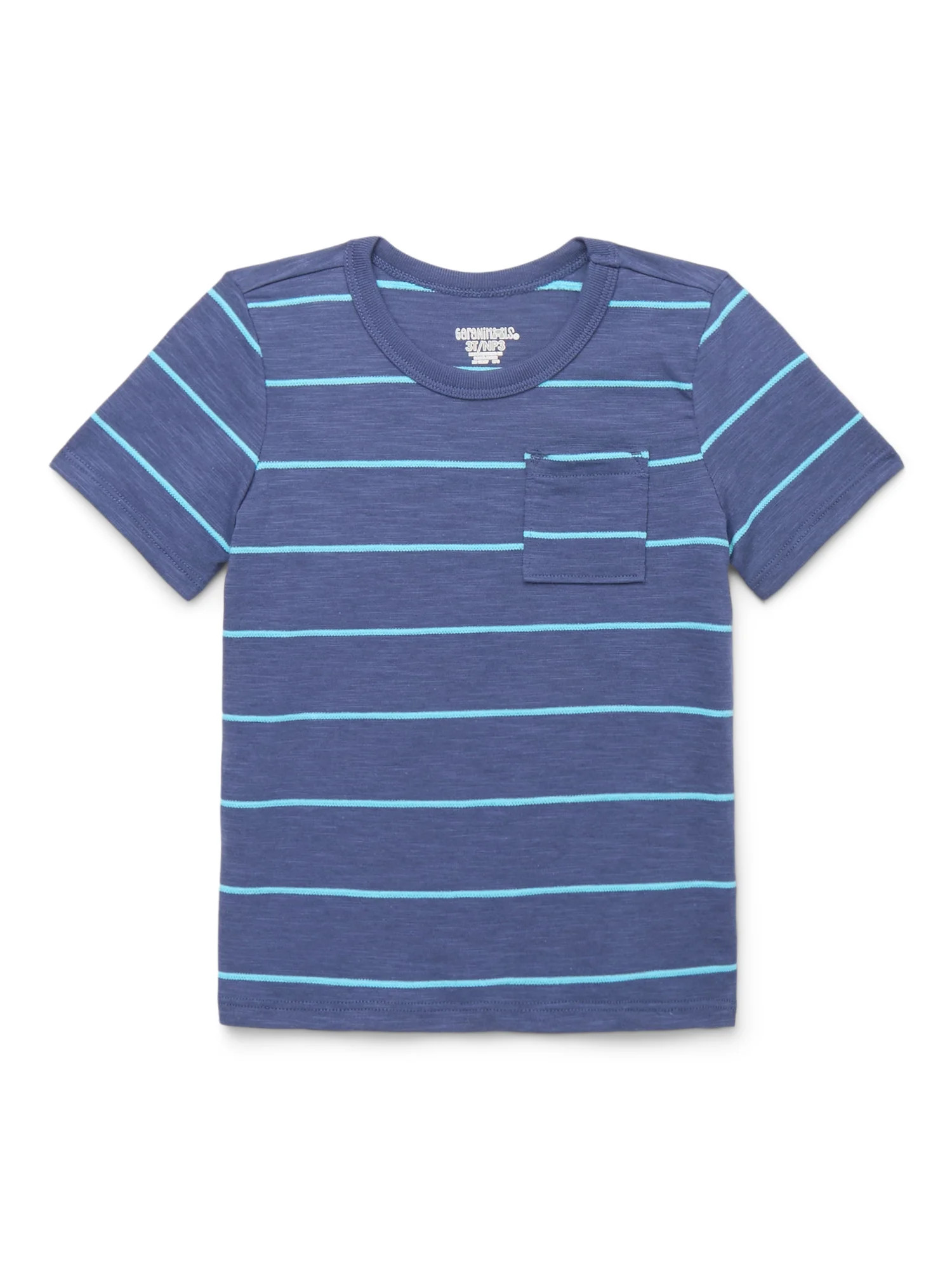 Garanimals Toddler Boy Short Sleeve Stripe Pocket T-Shirt, Sizes 18M-5T | Walmart (US)