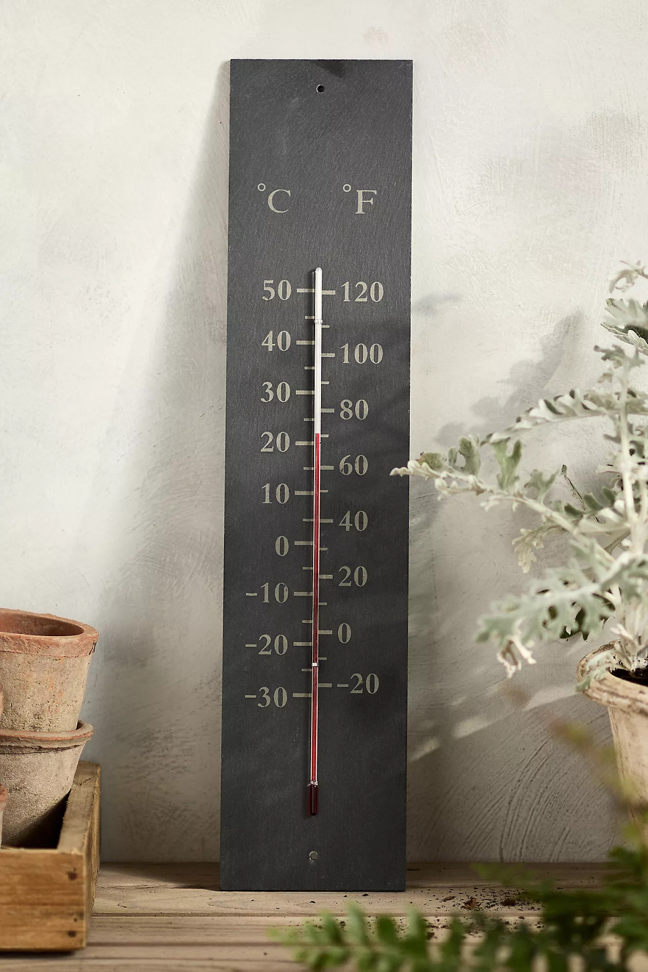 Outdoor Slate Thermometer | Anthropologie (US)