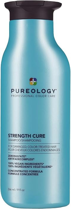 Pureology Strength Cure Shampoo - For Damaged or Color Treated Hair, Hair Repair, Reduces Damage ... | Amazon (US)