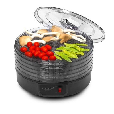 NutriChef Electric Countertop Food Dehydrator - Multi-Tier Food Preserver with 5 Stackable Trays - PKFD14BK | Target