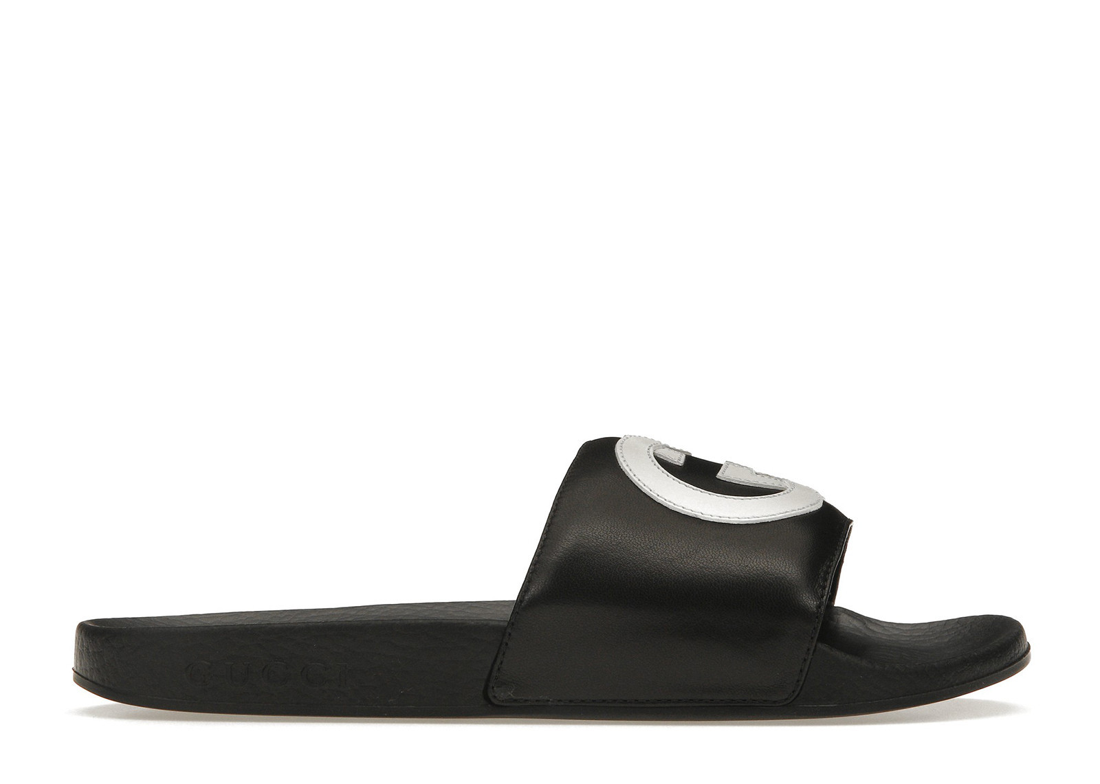 Gucci Slide Interlocking G Leather (Women's) Sneakers in Black/White | StockX