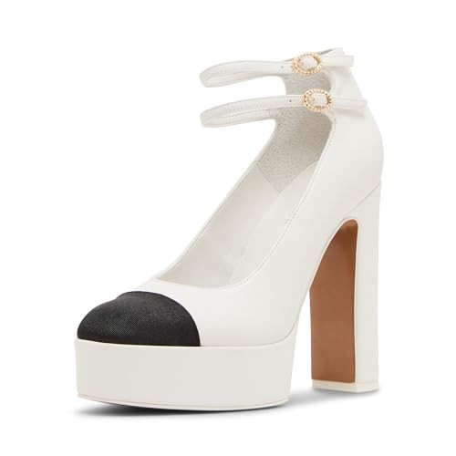 Steve Madden Women's Peyton Pump, White Leather, 8 | Amazon (US)