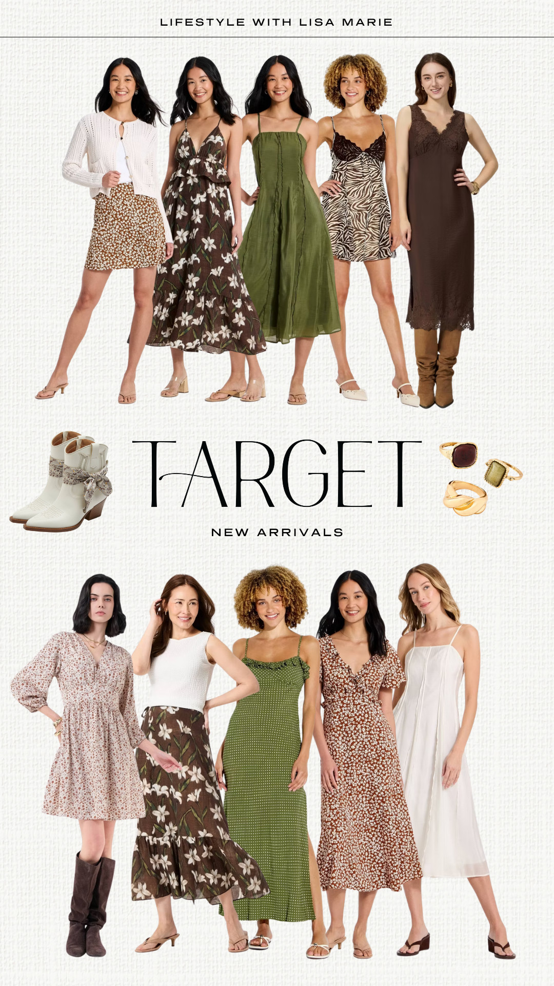Target new arrivals in fall florals and colors! Floral print and animal print dresses and skirts. Green midi and maxi dresses. Elevated casual outfits for fall. Family photo dresses. Neutral dresses and skirts. Cowgirl boots. Fall festival outfits and dresses.

#LTKootd #LTKSeasonal #LTKPetite