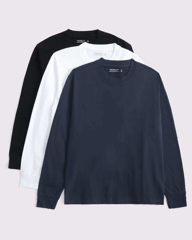 Men's 3-Pack Premium Heavyweight 2.0 Tees | Men's Tops | Abercrombie.com | Abercrombie & Fitch (US)