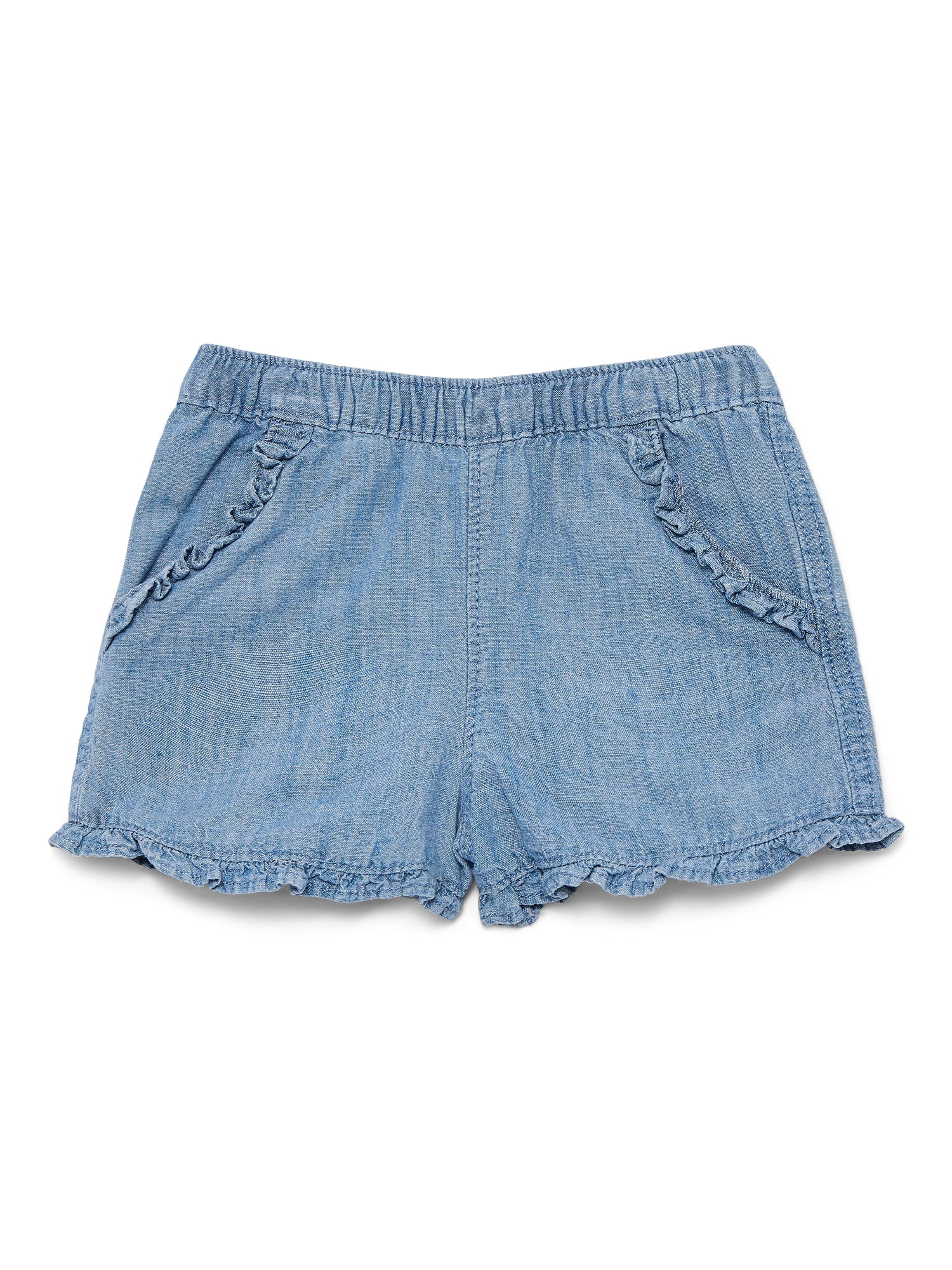 Wonder Nation Baby Girl Ruffle Pocket Shorts, Sizes 0-24 Months | Walmart (US)