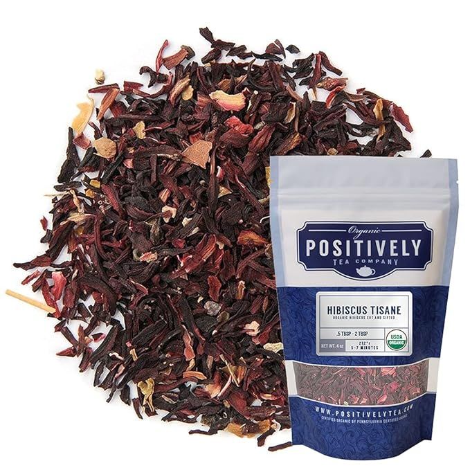 Organic Positively Tea Company, Hibiscus Tisane Herbal Tea, Loose Leaf, 4 Ounce | Amazon (US)