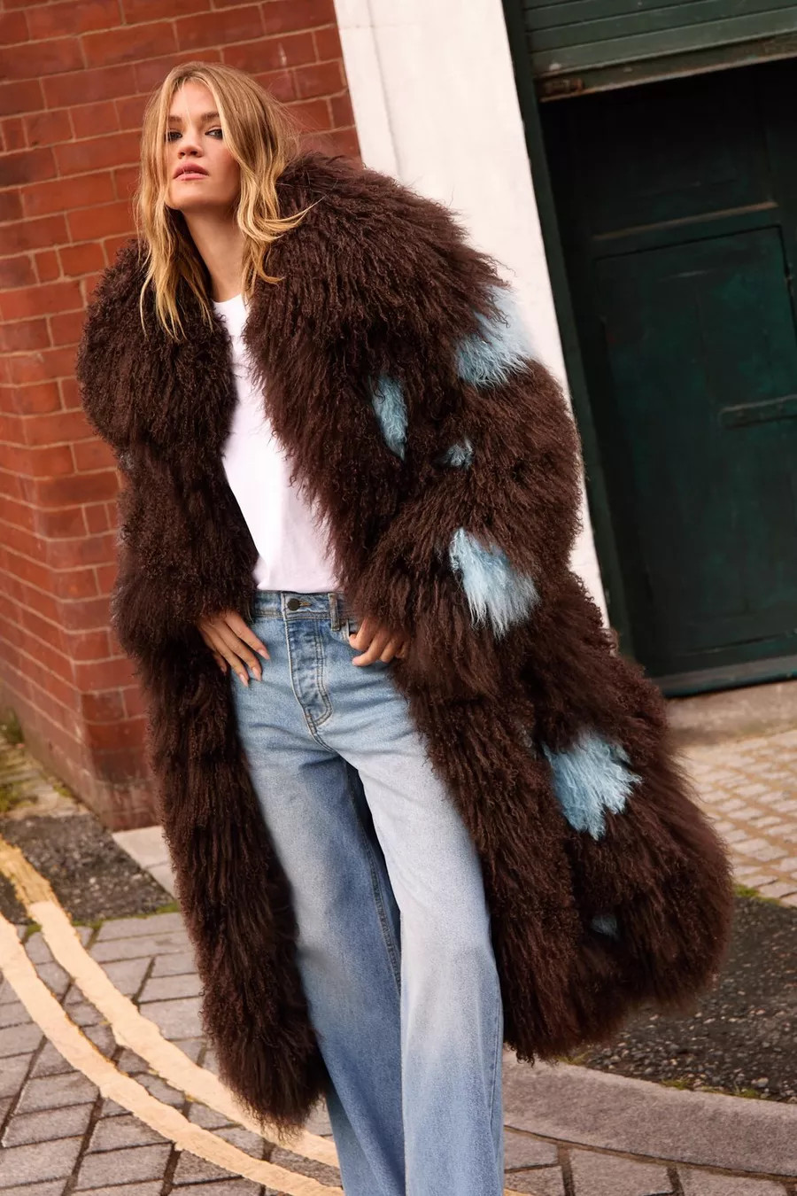 Premium Shearling Patchwork Coat | Nasty Gal US