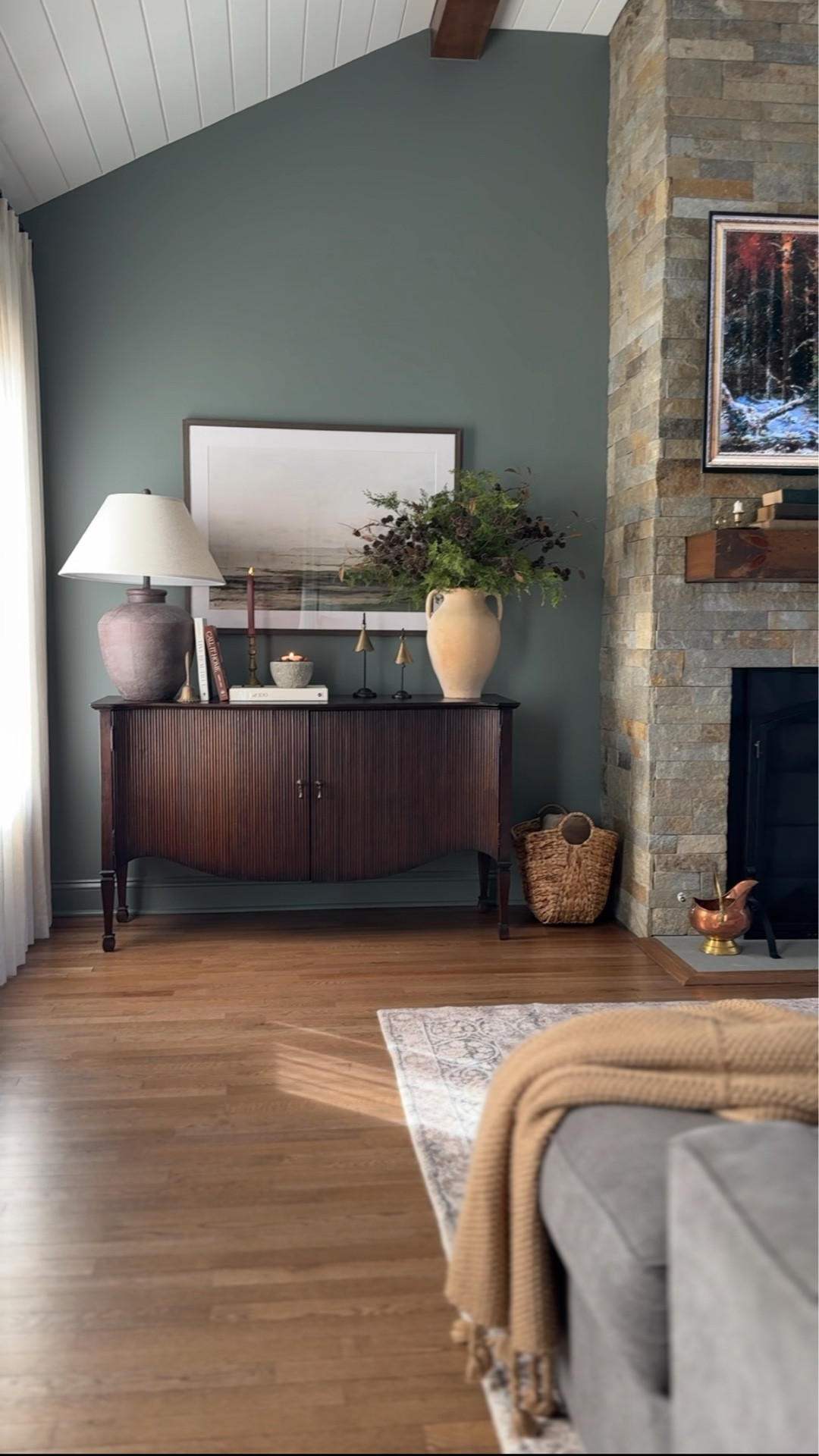 Not ready to decorate for spring in January? Check out my winter styling tips ⬇️
.
.
.
Winter interiors are all about layers! Add in soft textures, (like a chunky knit throw) and swap overhead lights for lamps and candles to warm things up. Also, don’t underestimate contrast! Mixing rustic wood with relaxed textiles, organic materials, and collected pieces is what makes a space feel lived-in 🤎

My favorites to execute a warm & cozy winter vibe:
- winter stems & branches to add greenery  
- deeper tones in pillows, throws, and vases
- mix materials like brass, marble, ceramic, and stone for a variety of textures 
- pine cones & dried citrus/fruit add an organic touch 
- vintage books & candles because, duh! 

If you found this helpful, show me some love in the comments below and follow @colettemarieinteriors for more! 
_______________________________________________

Winter Decorating | Layers | Texture | Rustic Accents | Vintage Decor | Cozy Interiors | My Home Style

#cozyhome #interiorstyling #collectedhome 

#LTKHome #LTKSeasonal
