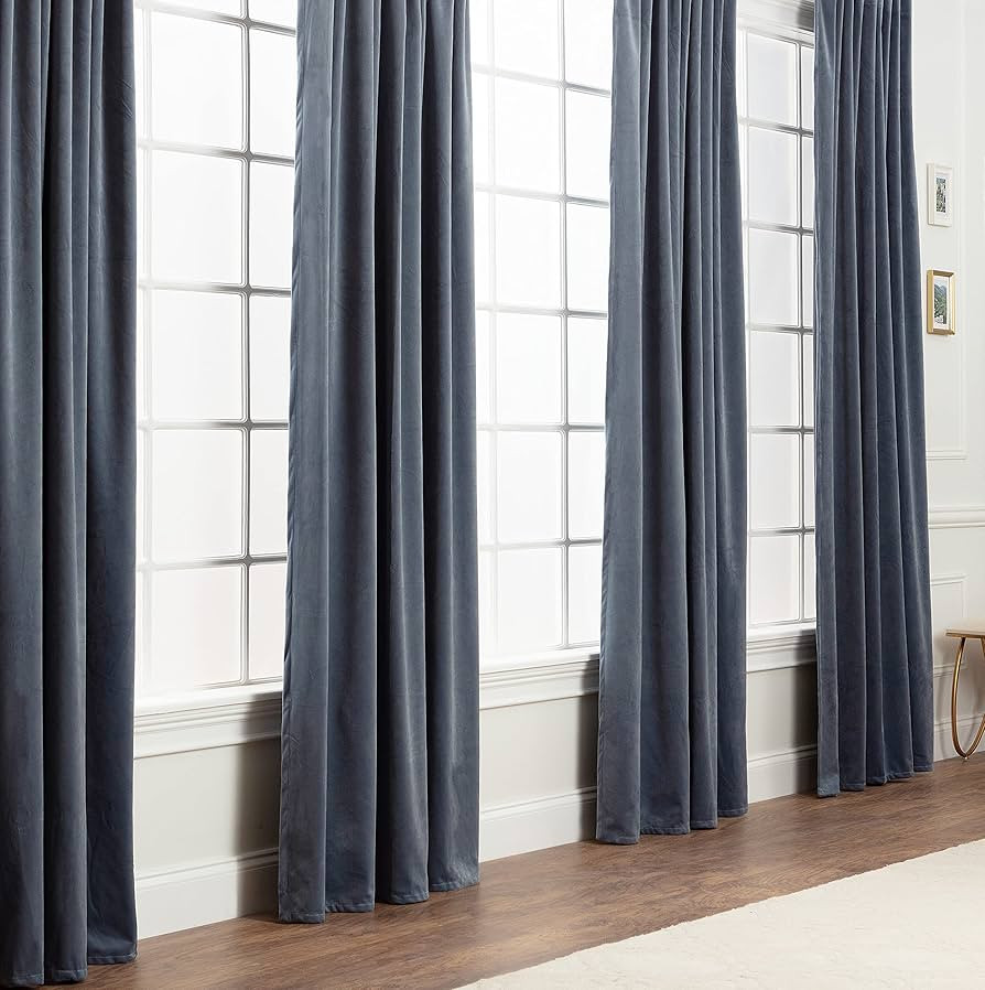 Chanasya Premium 2-Panel Blackout Velvet Curtains - Classy & Solid Drapes for Living Room or Bedr... | Amazon (US)