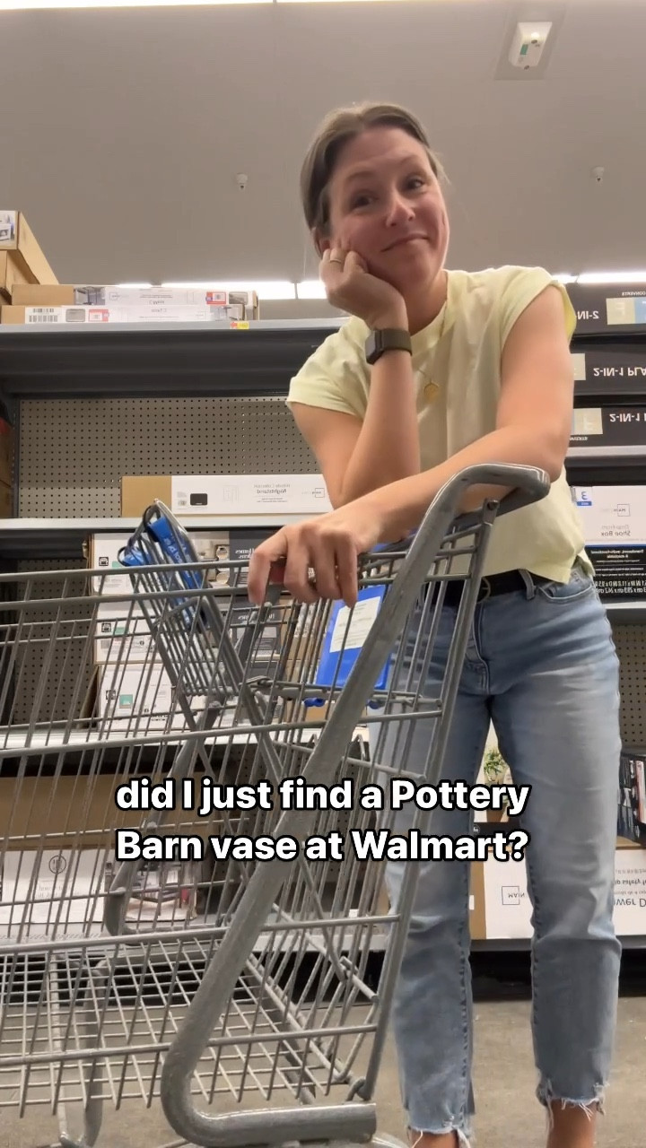 A Pottery Barn dupe at Walmart?! I saw this vase at Walmart and thought it looked so much like one from Pottery Barn that I had to stop and show you. The one at PB is definitely bigger but the resemblance is uncanny. The Walmart home finds have been unreal lately! 💥

The texture in the wood grain is so pretty and I love how it brings that classic Pottery Barn modern rustic style. Just imagining some beautiful flowers (or in my case- faux flowers) in here makes it feel like Summer already. ☀️ #dupe #walmarthome 

#LTKHome #LTKFindsUnder50 #LTKSaleAlert