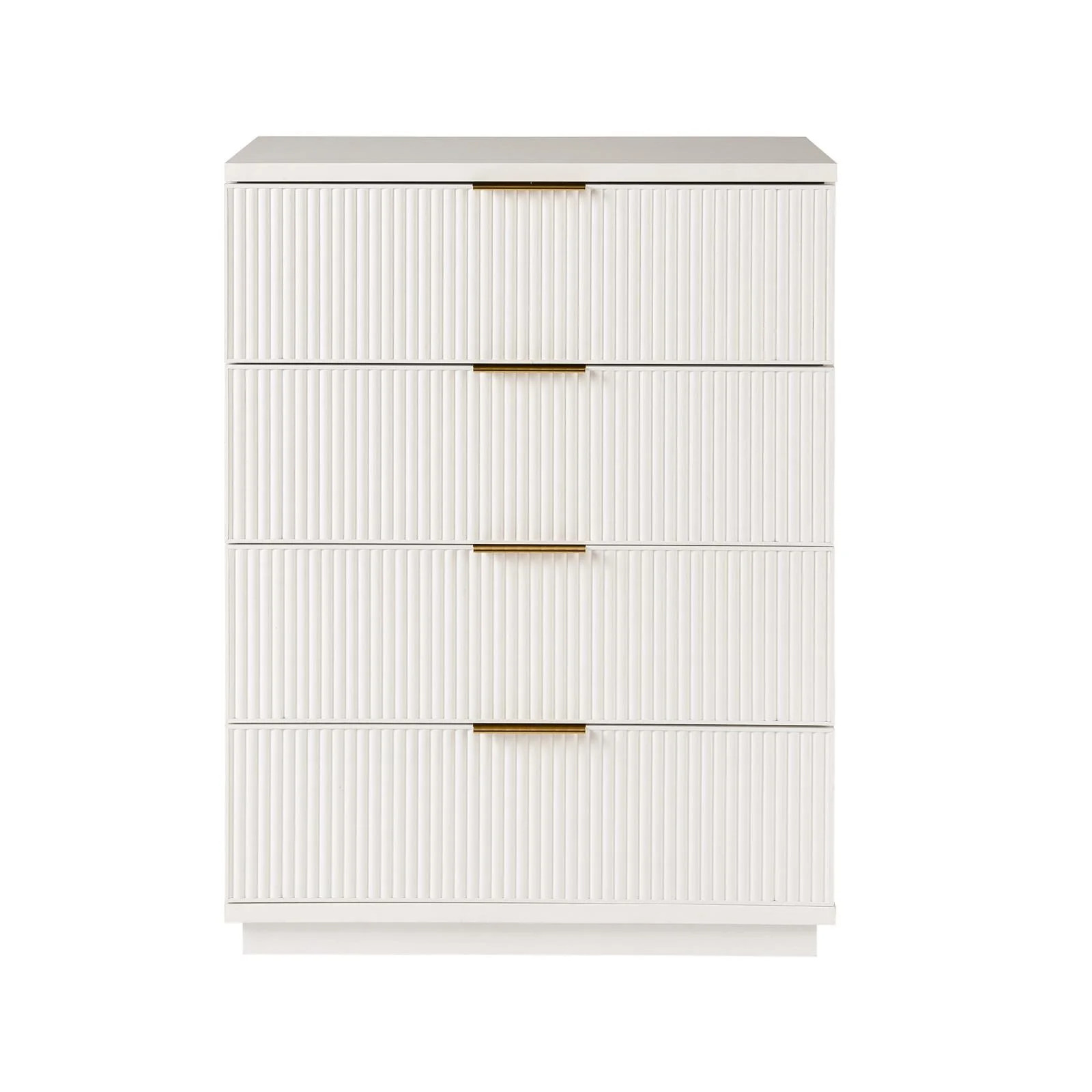 Better Homes & Gardens Lillian Fluted 4-Drawer Dresser, White Finish | Walmart (US)
