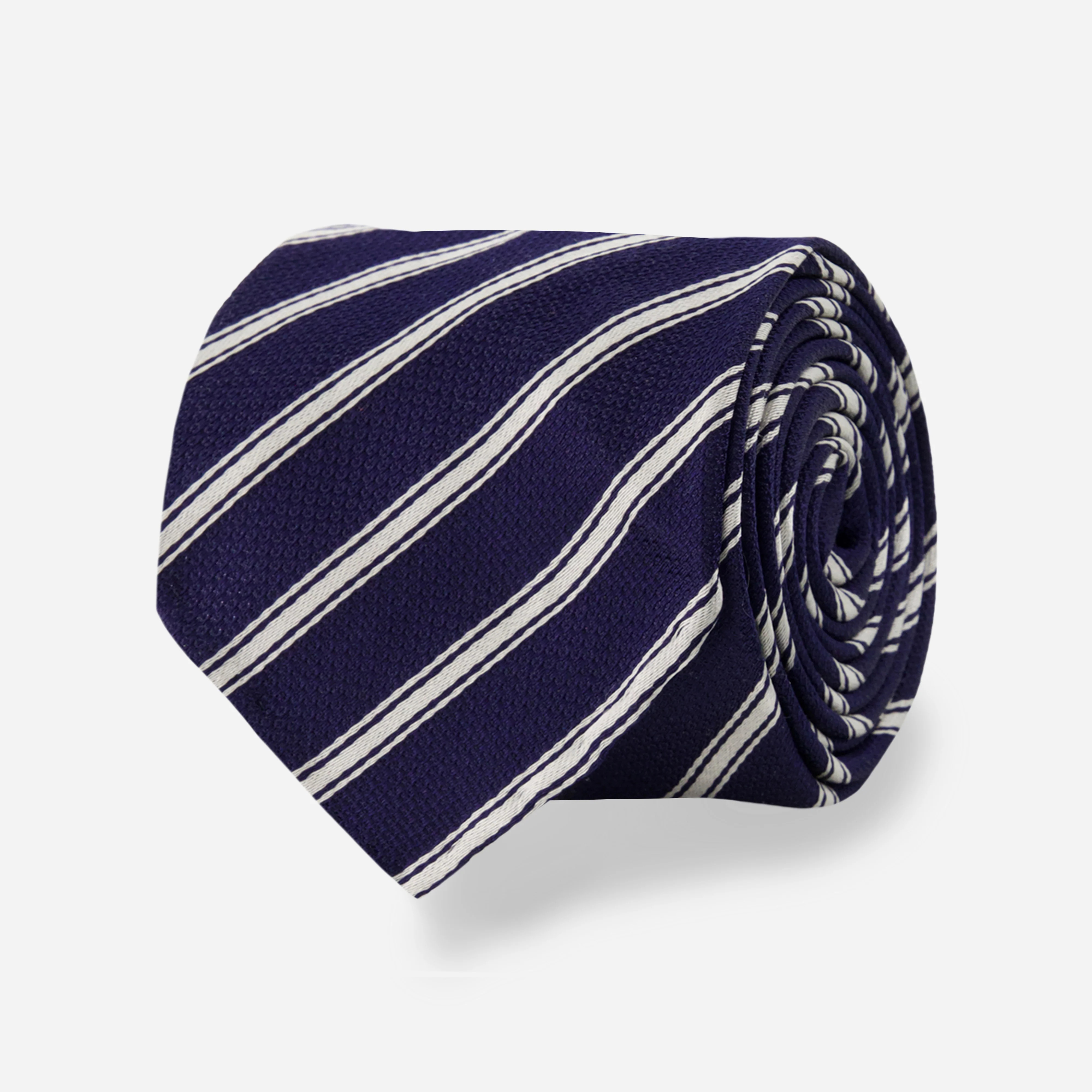 Livorno Stripe Navy Tie - Modern | The Tie Bar
