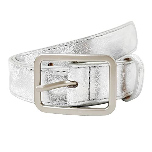 RMMVJJ Women Silver Belt Leather Belts Pants Jeans Dresses Belts Bling Shiny Gltter Golf Belt Silver M | Amazon (US)
