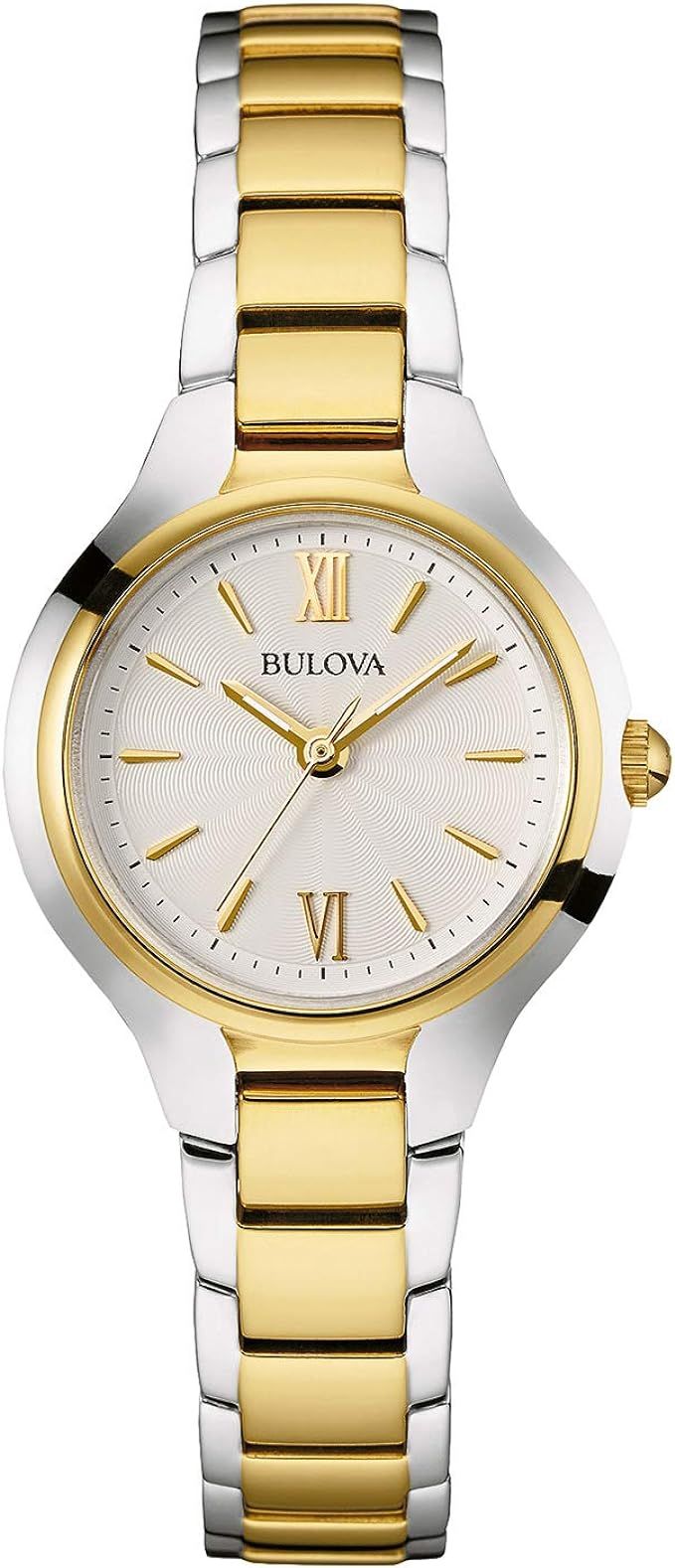 Bulova Classic Quartz Ladies Watch, Stainless Steel | Amazon (US)