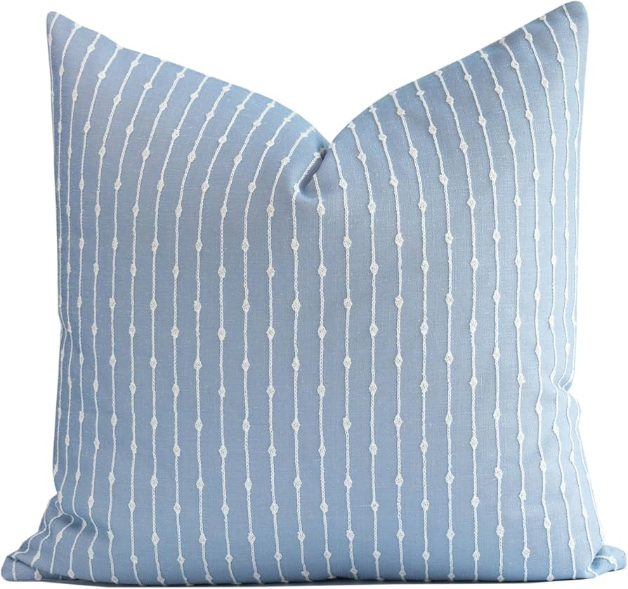 Crumbs Home Coastal Linen Indoor Outdoor Throw Pillow Cover Only, 20"x20" Water Repellent for Pat... | Amazon (US)